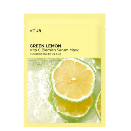 Освітлююча тканинна маска з вітаміном С Anua Green Lemon Vita C Blemish Serum Mask