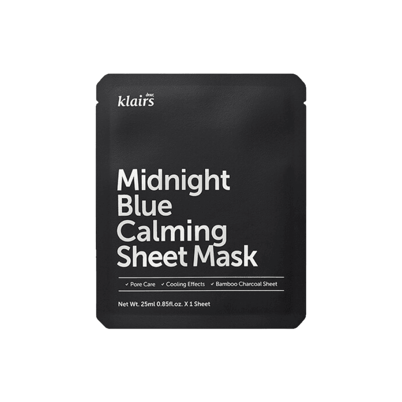 Тканинна заспокійлива маска DEAR, KLAIRS Midnight Blue Calming Sheet Mask