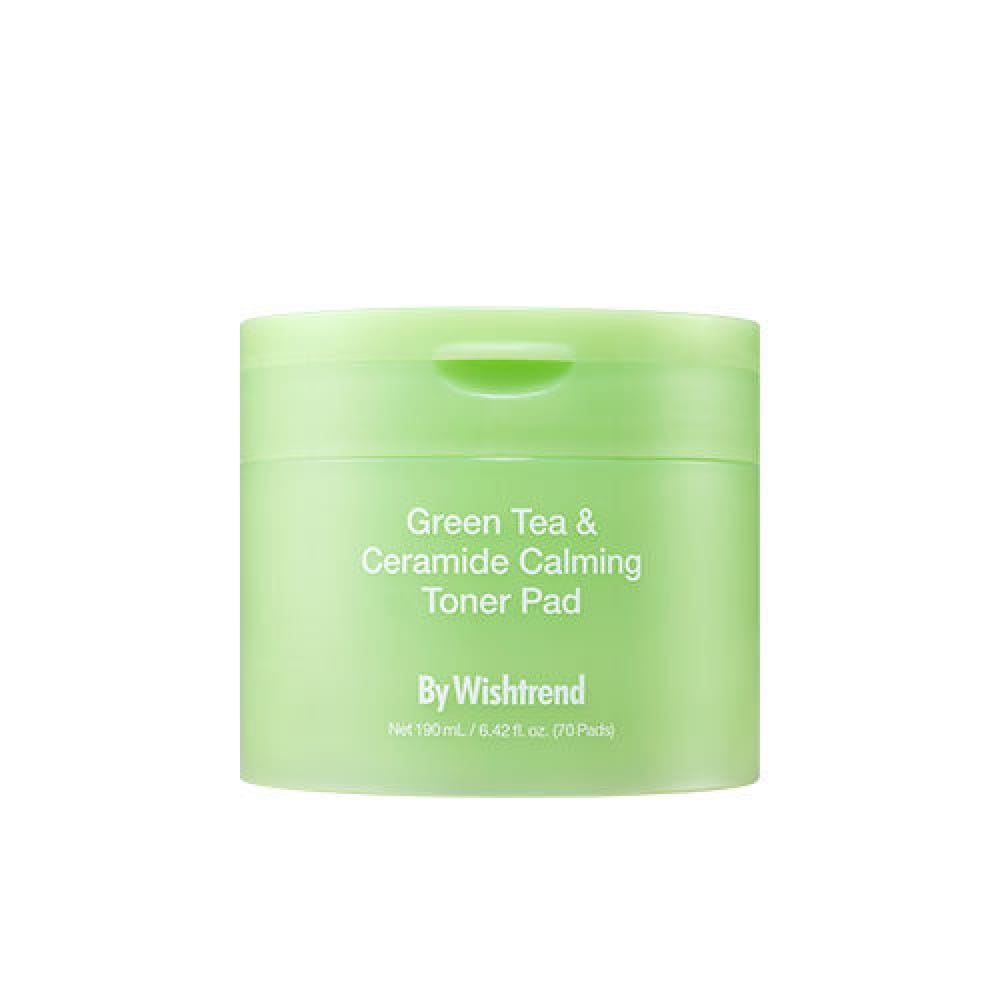 Заспокійливі охолоджуючі тонер-пади By Wishtrend Green Tea & Ceramide Calming Toner Pad