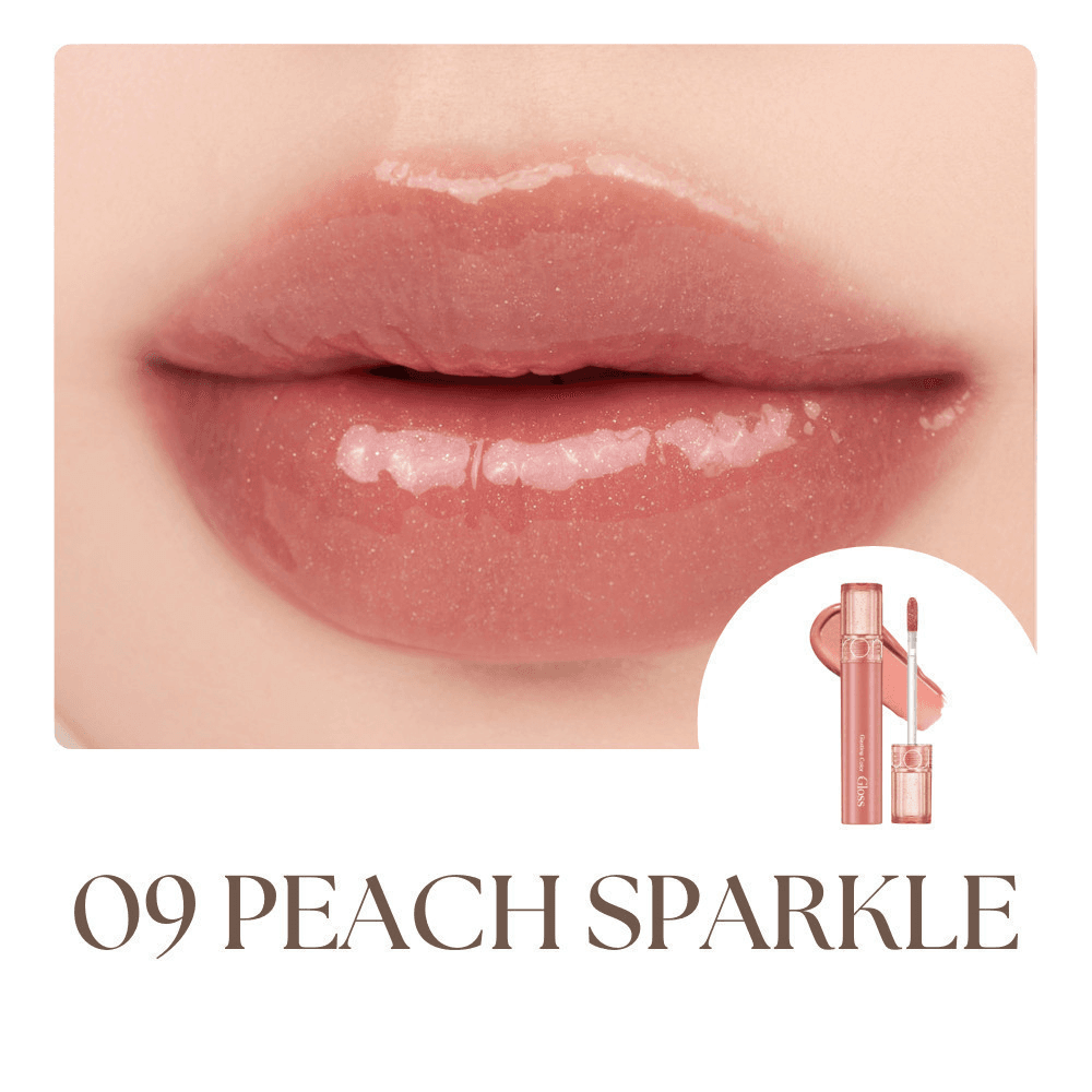 Блиск для губ rom&nd Glasting Color Gloss #09 Peach Sparkle 1