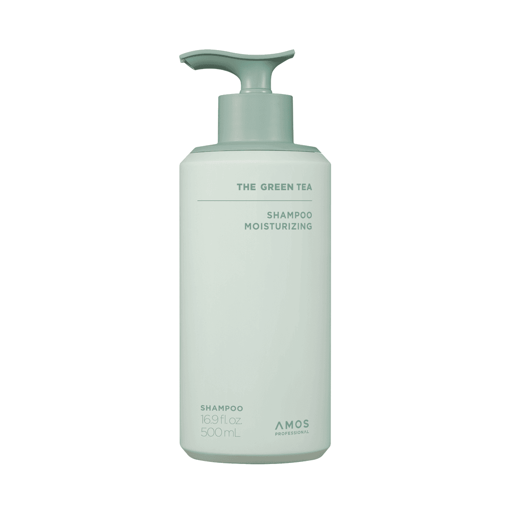 Зволожувальний шампунь для тонкого волосся AMOS Professional The Green Tea Shampoo Moisturizing