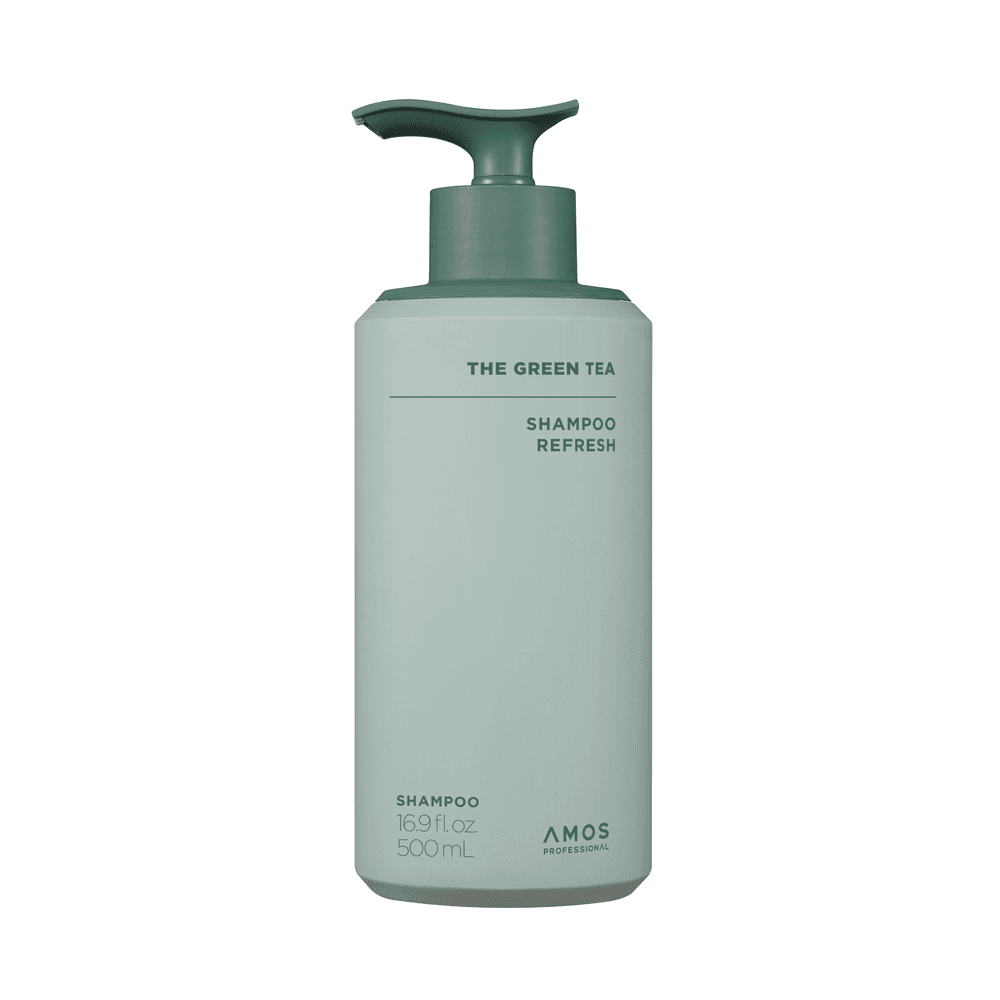Освіжальний шампунь для тонкого волосся AMOS Professional The Green Tea Shampoo Refresh