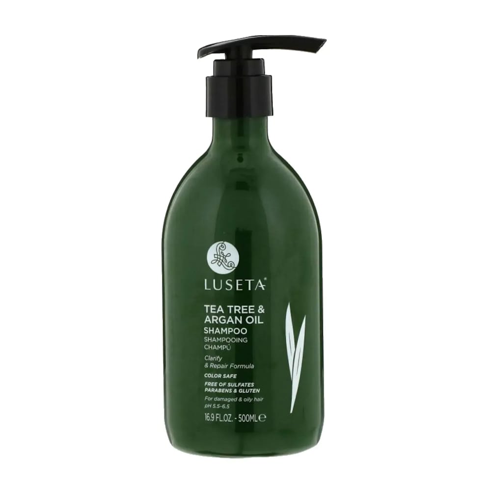 Шампунь для жирного волосся зволожуючий Luseta Beauty Tea Tree & Argan Oil 500 мл
