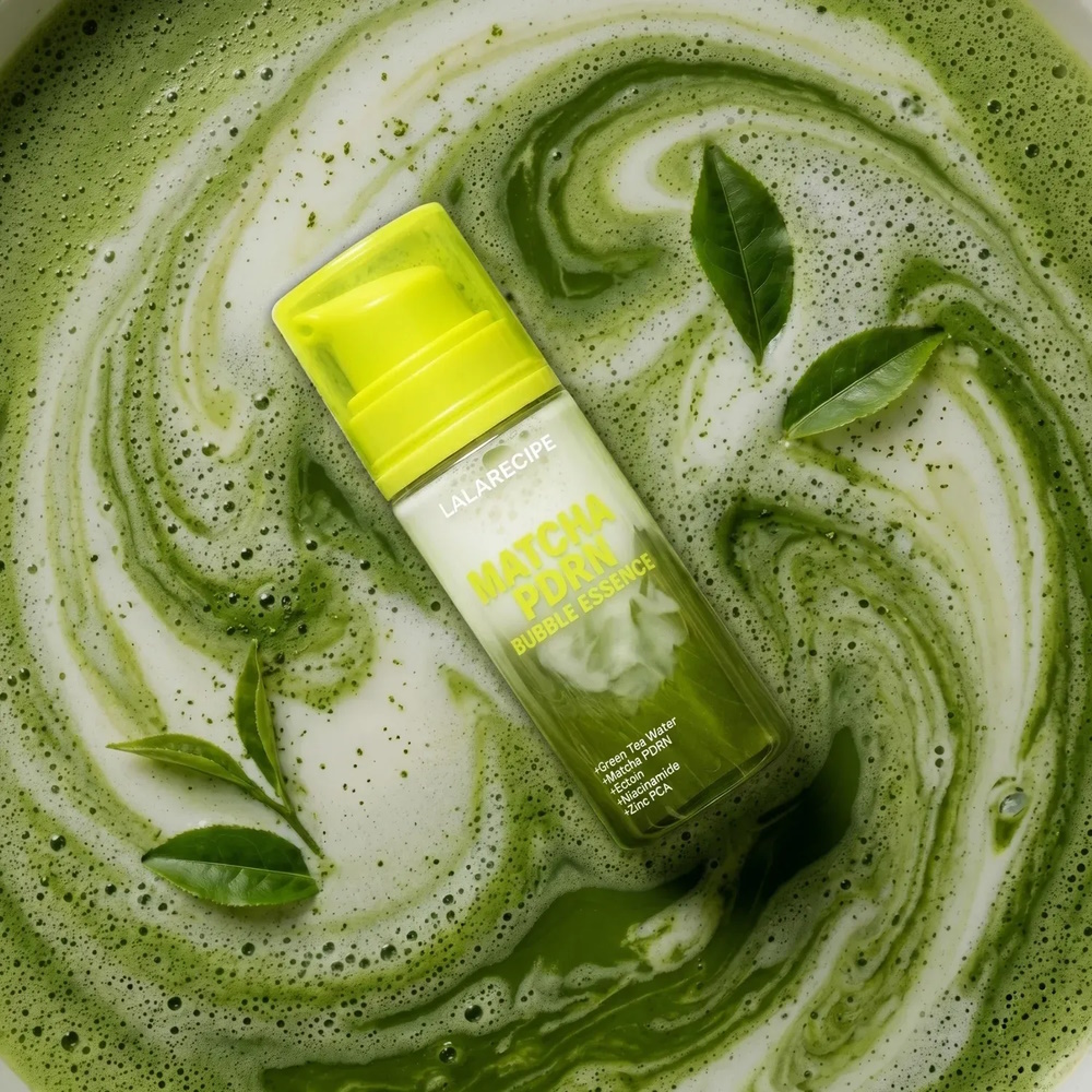 Сироватка для обличчя з Matcha PDRN комплексом LALARECIPE Matcha PDRN Bubble Serum 1