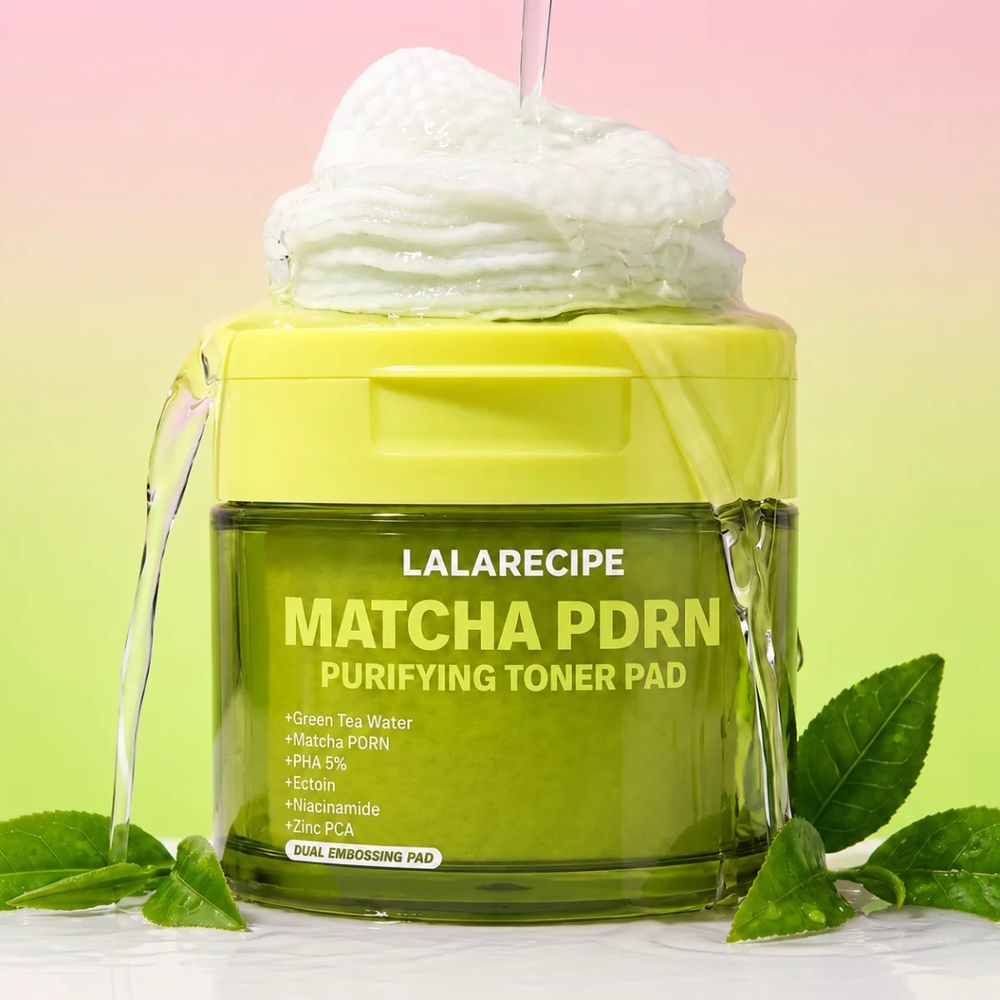 Тонер-педи з Matcha PDRN комплексом Lalarecipe Matcha PDRN Purifying Toner Pad 1