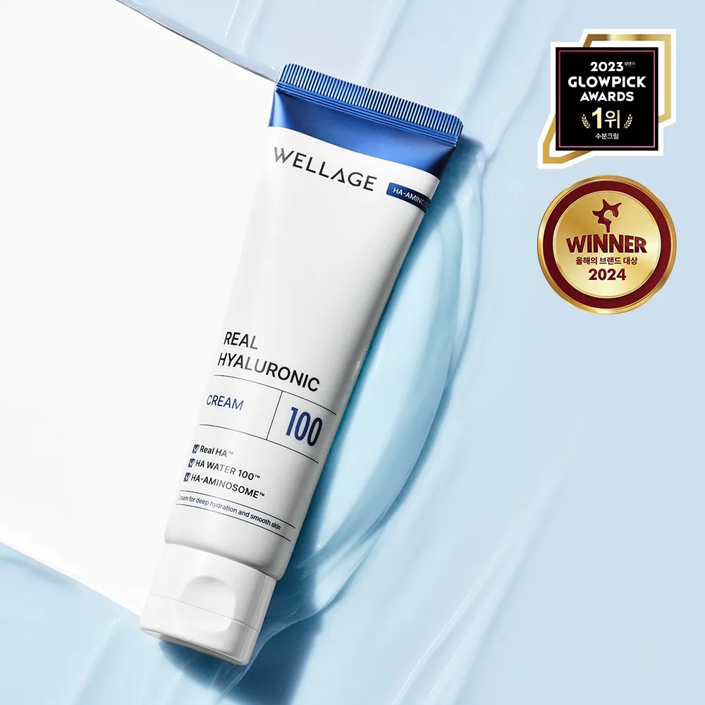 Зволожувальний крем з гіалуроновою кислотою Wellage Real Hyaluronic 100 Cream 1