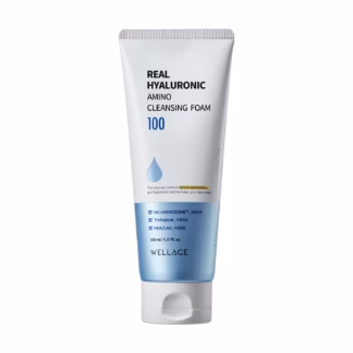 Пінка для вмивання з гіалуроновою кислотою Wellage Real Hyaluronic Amino Cleansing Foam