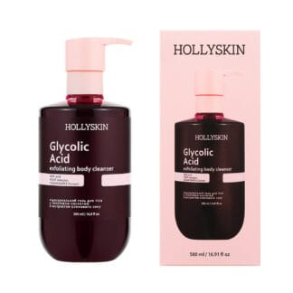 Відлущувальний гель для очищення тіла HOLLYSKIN Glycolic Acid з гліколевою кислотою й екстрактом кленового соку