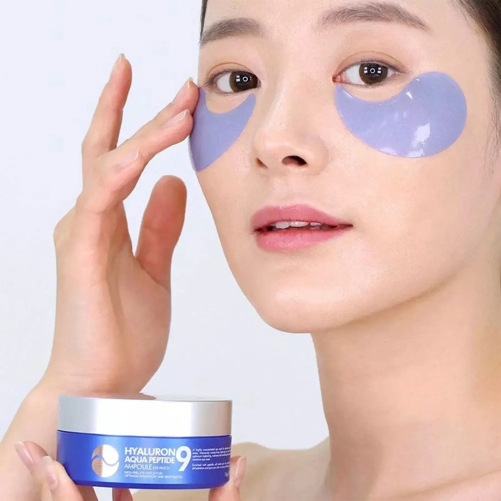 Зволожуючі патчі для повік з гіалуроновою кислотою Medi-Peel Peptide 9 Hyaluron Aqua Ampoule Eye Patch 1